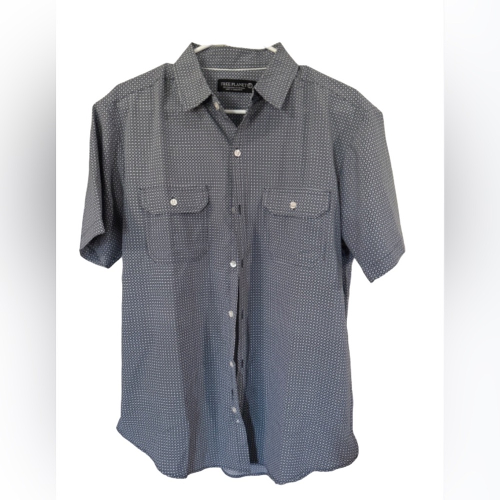 Men’s free planet geometric button up